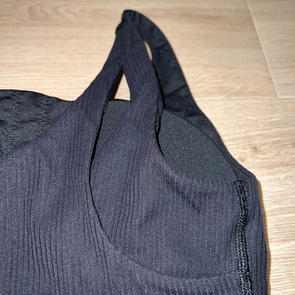 Lululemon Ribbed Nulu Asymmetrical Yoga Bra in Black - Picture 7 of 11